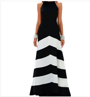 Sexy SWAK Designs Plus Eternity Wrap Party Maxi Dress Black/White