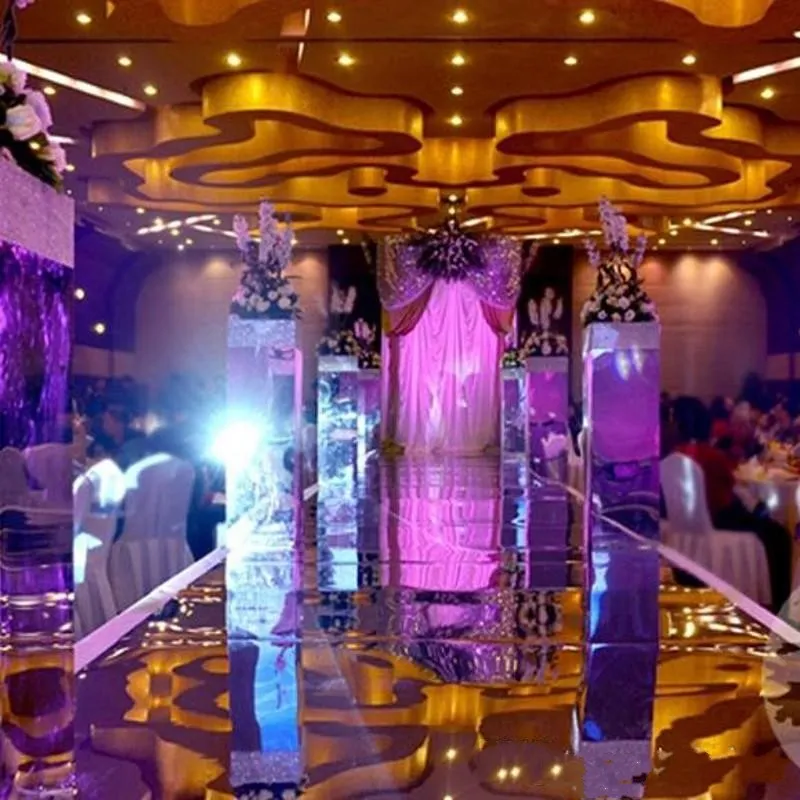 فاخر ديكور الذهب والفضة الوجهين مرآة السجاد الممر عداء ل عالية الجودة حفل زفاف لوازم الديكور 2015 جديد وصول