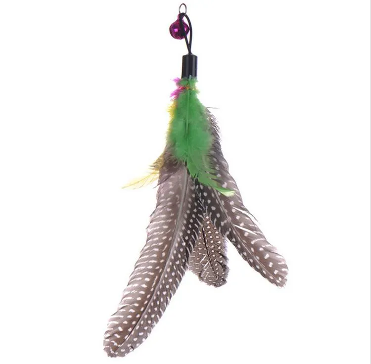 Top quality Pet cat toy Cute Design bird Feather Teaser Wand Plastic Toy for cats Color Multi Products For pet G1116284P