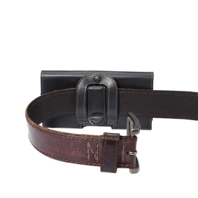 Universal Belt Clip PU Leather Waist Holder Flip Pouch Case for Intex Aqua Ring/Power HD 4G/Fish