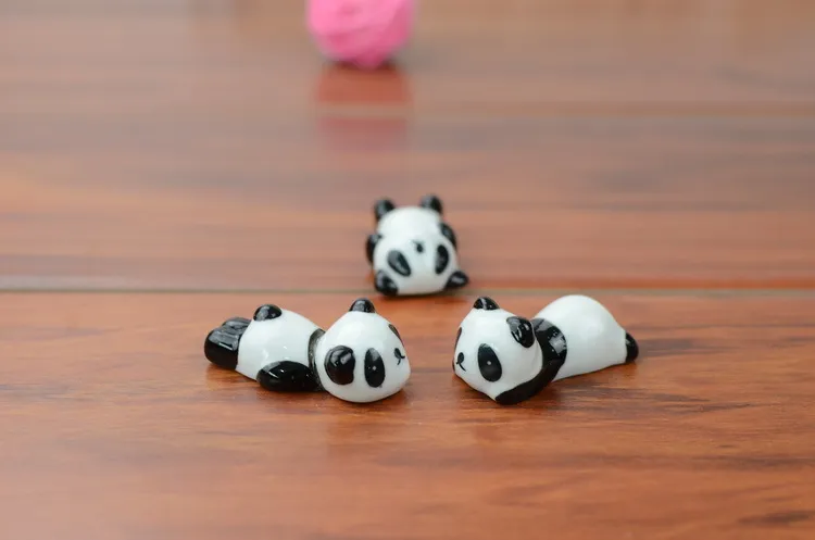 Hurtownie-10x Ceramic Ware Panda Chopstick Rest Porcelanowa Łyżka Widelec Uchwyt Nożowy Stojak Słodkie Piękne Zwierząt W Kształcie Domu Użyj przyjęcia