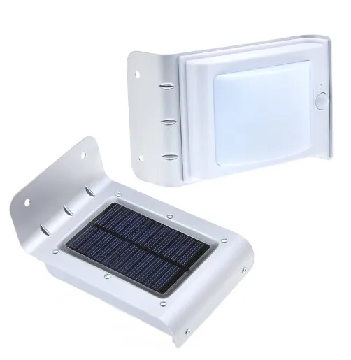 Utomhusvägglampor 16 lysdioder Ljudsensor Body Motion Sensor Solar Power Light Outdoor Lamps Sensor Lätt Vattentät trädgårdsgård Lamp Solar Light Light Light