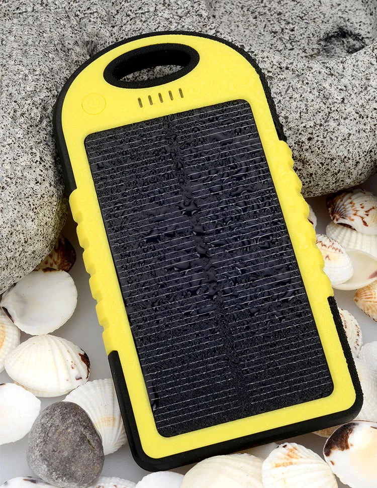 5000mAH 2 USB Port Solar Güç Bankası Şarj Cihazı İPhone İPadi için Perakende Kutusu ile Harici Yedek Pil Samsung1139935