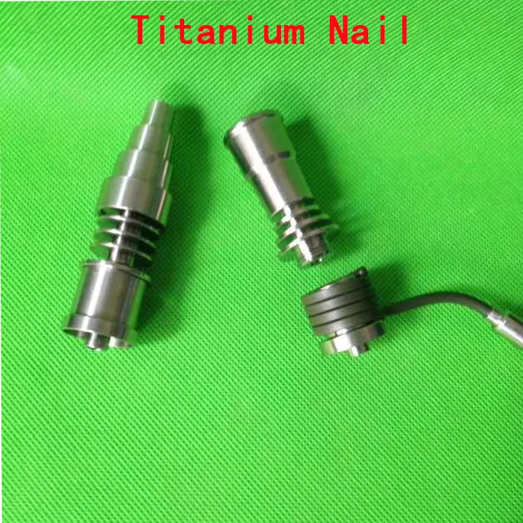 Wholesale Universal Gr2 Titanium Nail Male and Female 16/20mm 2IN1/4IN1/6IN1 domeless titanium nail Ti Nail for wax dab glass bongs