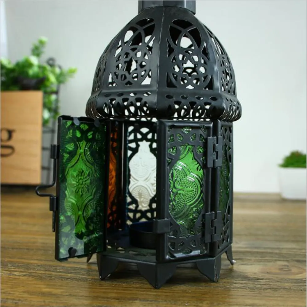 Retro Metal Wall Hanging Votive Candle Holder Wedding Candlestick Hanging Lantern Romantic Home Wedding Decoration