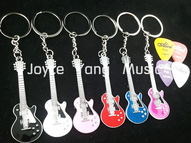 Massor av 6st LP Style Electric Guitar KeychainAcoustic Electric Guitar Picks Plectrums Wholes8122709