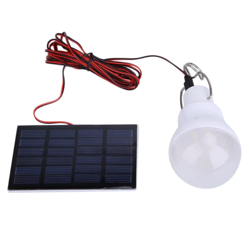 Livraison gratuite à Porto Rico lampe à ampoule LED à énergie solaire 5V 150LM lampe à énergie solaire Portable énergie solaire Camping lumière