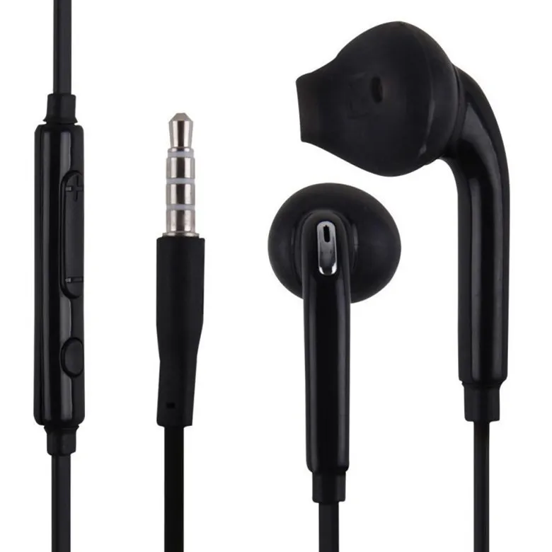 Hörlurar 3.5mm Mobiltelefonhörlurar Wired In-Ear Earputs Earphone Mic Fjärrkontroll Kompatibel med Galaxy S10 S9 S8 Not10 9 8 Fler Android-enheter