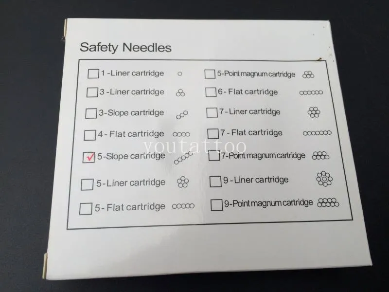 50 قطعة / الوحدة 5 slope معقم الوشم ماكياج الدائم تحتاج الحاجب الشفاه الروتاري آلة الوشم الإبر ل نوفو الوشم آلة قو