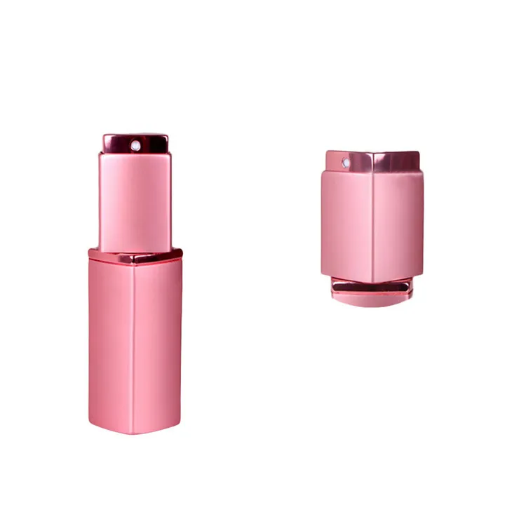 Portable Travel Empty Rotary Perfume Bottle 20ML Aluminium Refillable Bottles Luxury Square Metal Spray Atomizer Makeup Tube Cosmetic Container Home Fragrances