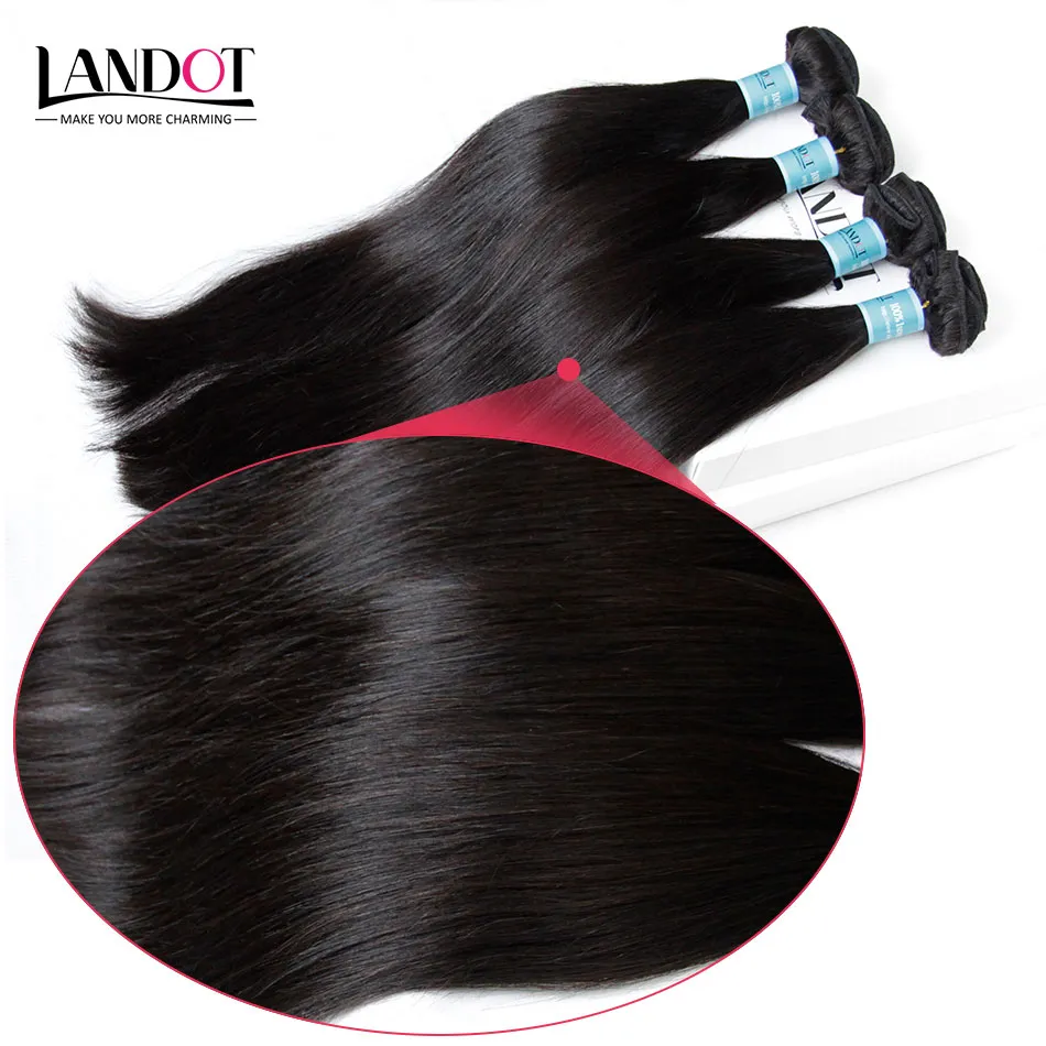 Parti 8-30Inch Indian Virgin Hair Straight Grade 7a Obehandlat Indisk Remy Mänskligt Hårväv Buntar Naturliga färgförlängningar Dubbel väft