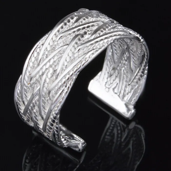 9 Stil Silber Ringe reizend Frauen Mädchen Fingerringe Multi Styles Band Ringe offen Größe Silberschmuck Großhandel freies Verschiffen -0010RX