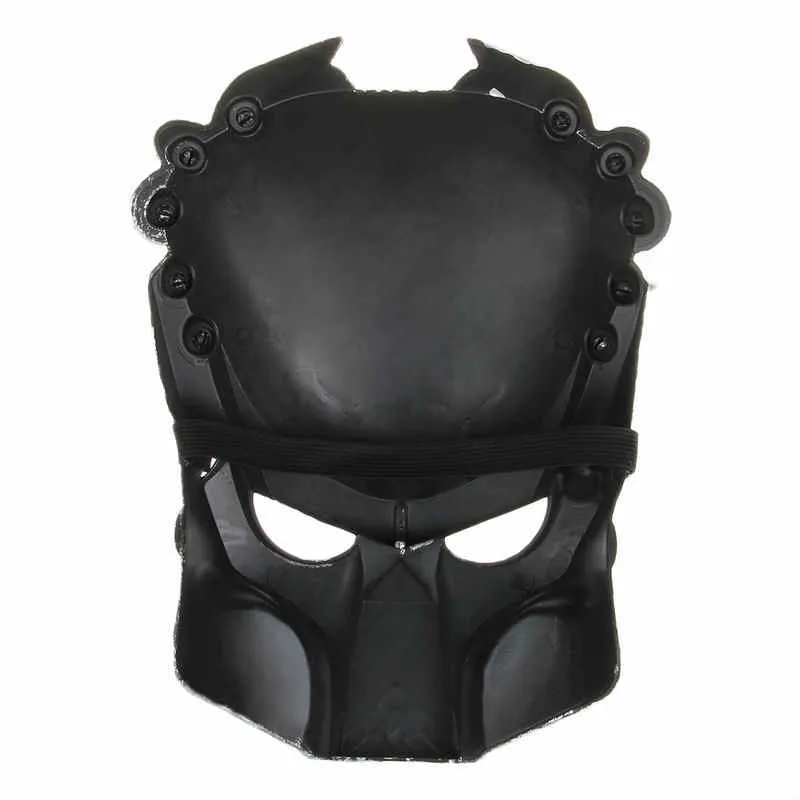 Cool Predator Masquerade Masks Halloween Props Silver Full Face Mardi Gras Film Cosplay Mens Mask For Festive Gift Masquerade Party Supplies
