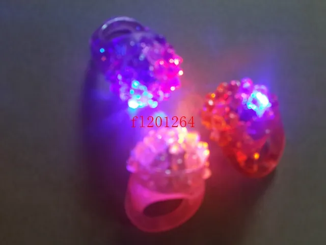 DHL Fedex Free Shipping New Arrival Cool Led Light Up Flashing Bubble Ring Rave Party Blinking Soft Jelly Glow,500pcs/lot