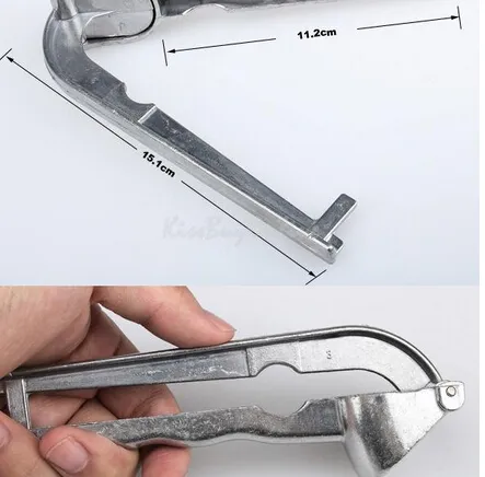 Aluminium-Knoblauch-Ingwer-Presse, Küchen-Knoblauch-Zerkleinerungswerkzeug, Knoblauchpresse KD1