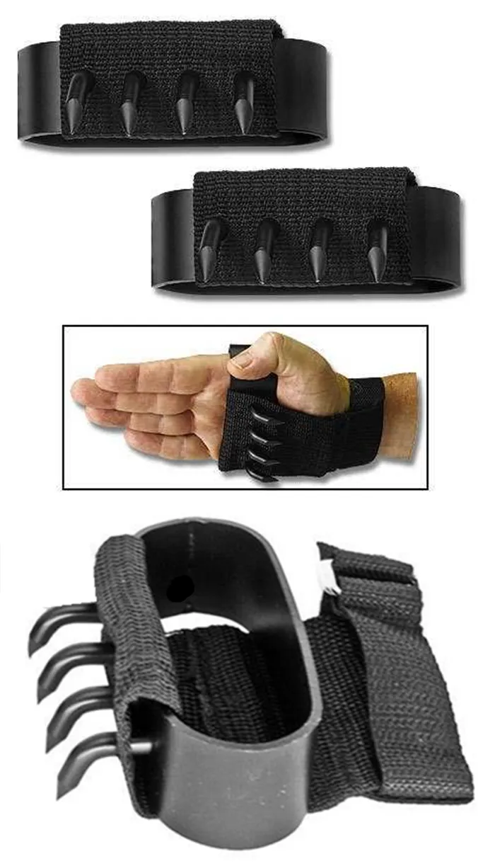 outdoor New Ninja Shuko Tree Climbing Heavy Duty Hand Claw Spikes Set of Claws paw hooks self defense