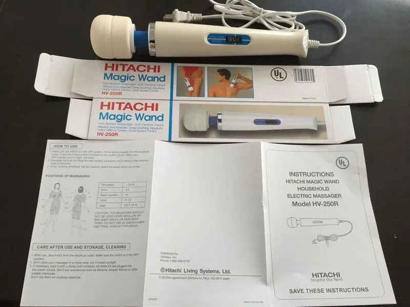 DHL 250R HITACHI Magic Wand массажер, супер вибрационный массаж, вибратор, массажер всего тела, 110V-250V вибрационный массажер, свободный корабль 10 шт.