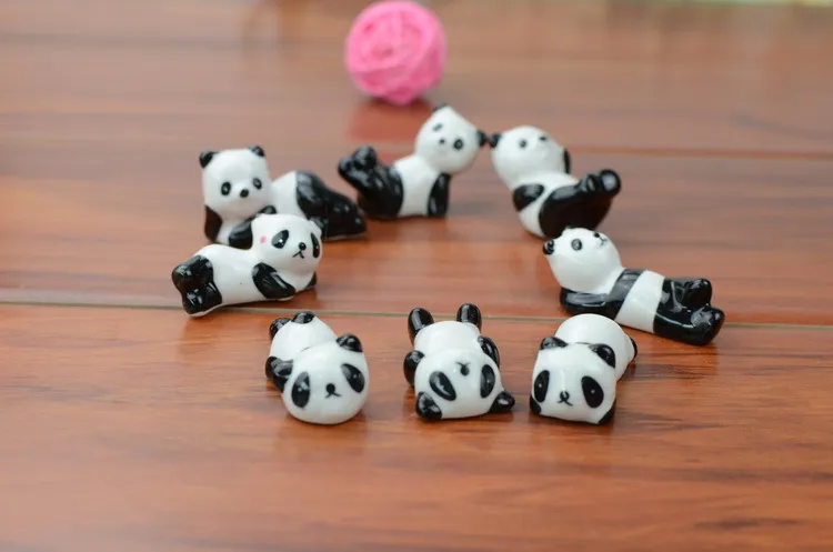 Toptan-10x Seramik Gereçleri Panda Chopstick Dinlenme Porselen Kaşık Çatal Bıçak Tutucu Standı Sevimli Güzel Hayvan Şekilli Ev Kullanımı Yemeği Parti