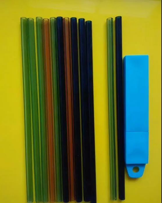 Colored glass, long 20cm, diameter 8mm, color random delivery, wholesale glass hookah accessories, glass bong accessories, 