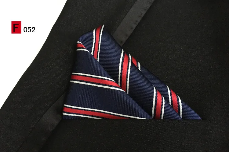 Hankerchief Pocket Square 25 * 25cm 55 Färg Jacquard Weave Mäns servett Kerchief för Slips Cocktail Party Wedding Party Christmas