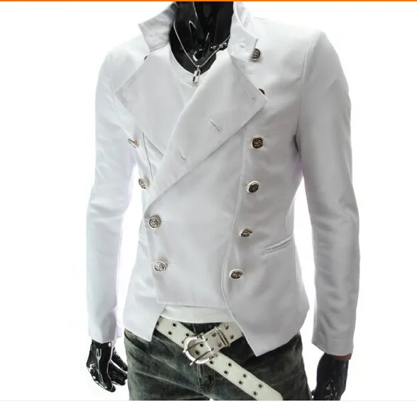 Nya stilar Mode Dubbelbröst Metrosexuell Människors Suit Jacket Coat Overcoat 3 Färgstorlek M-2XL X311
