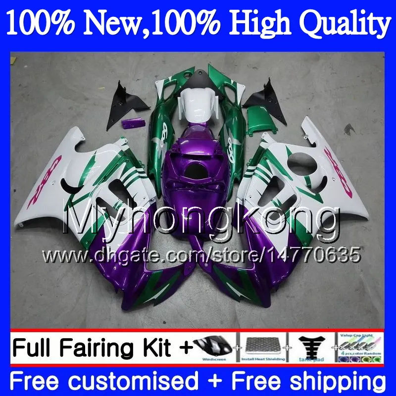 Bodys Motorcycle For HONDA CBR600RR F3 CBR600FS CBR 600 F3 97 98 48MY12 CBR 600F3 FS CBR600F3 Purple white CBR600 F3 1997 1998 Fairing kit