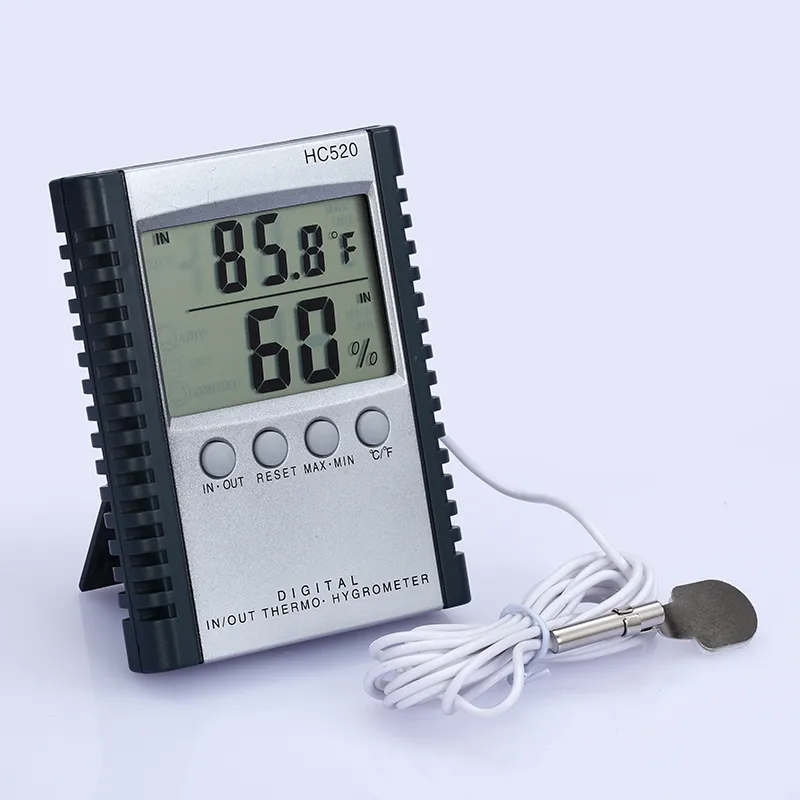 Digital termometer Hygrometer temperatur fuktighetsmätare för inomhus LCD-skärm HC520 i detaljhandeln / parti