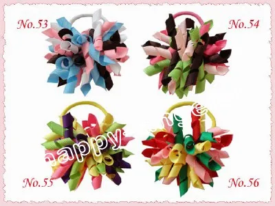 3.5" korker ponytail hair ties holders streamer corker bows clips Cheer Bows Curly Ribbon hair bobbles hair accessories PD006