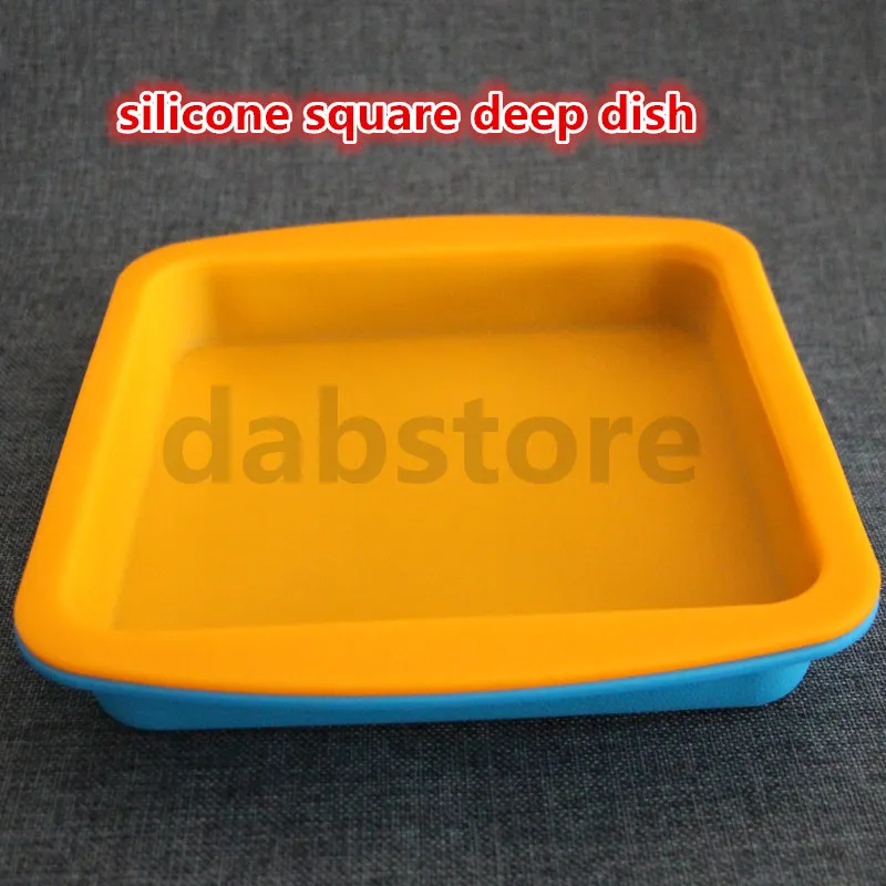 hot DHL silicone wax dish deep pan square shape 8"X8" friendly Non Stick Silicone Container Concentrate food grade silicone tray