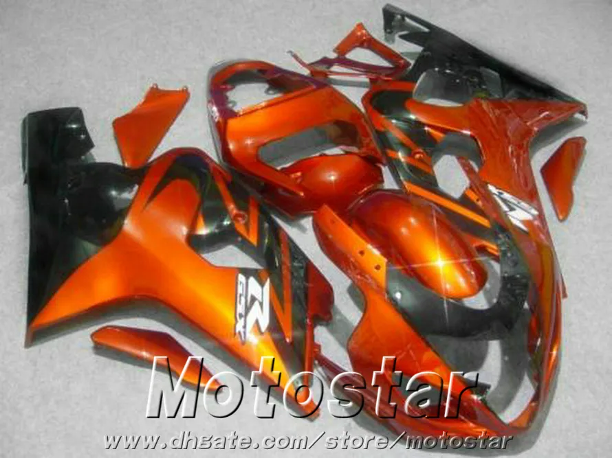 SUZUKI GSX-R600 GSX-R750 04 05 için ABS kaporta kiti siyah bakır kaporta grenaj seti K4 GSXR 600 750 2004 2005 FG93