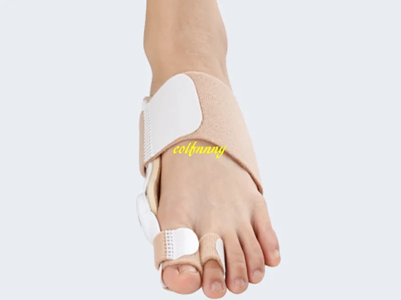 2 teile/los Kostenloser versand Zwei Löcher Bunion Hallux Valgus Orthopädische Toe Separator Big Thumb Schiene Haarglätter Corrector Hilfe