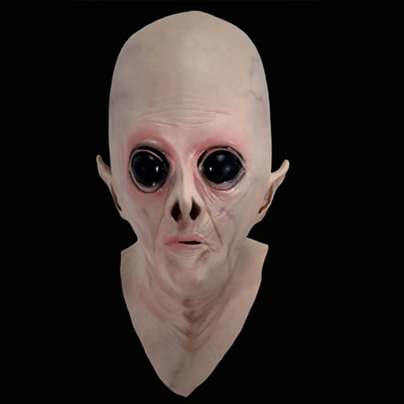 Realistic UFO Alien Skull Mask Latex Alien Latex Helmet Masquerade