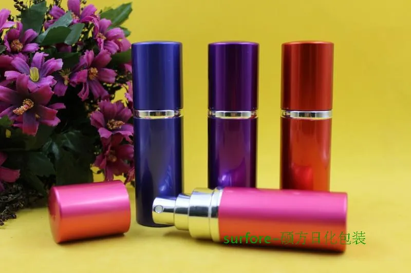 20ml Ny försäljning Mini Portable Travel Refillable Parfym Atomizer Aluminiumflaska för Spray Doft Pump Case Tomma flaskor Oljor Diffusers