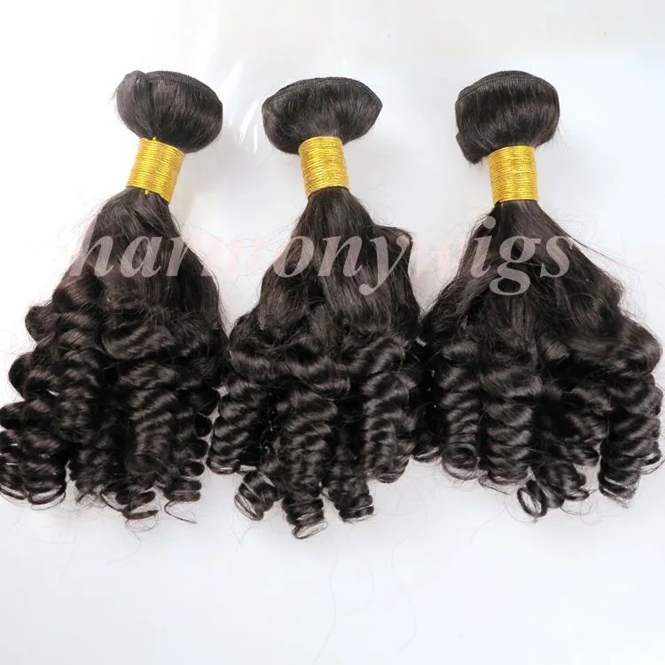 Bundles de cheveux vierges Tissages de cheveux humains brésiliens Funmi Trames 8-34 pouces 100% non transformés Péruvien Indien Mongol Tissage Extensions de cheveux en vrac