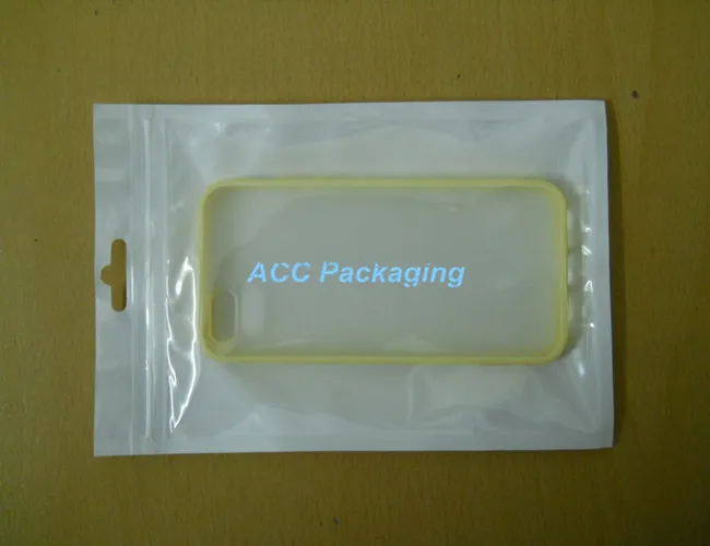 Sac d'emballage en plastique blanc/transparent à fermeture éclair, 12x18cm 4.7 