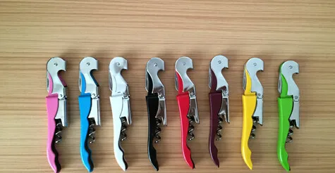 Customize Logo Pocket Bar tool Metal Cork Screw Corkscrew Multi-Function Red Wine bottle Opener KD1