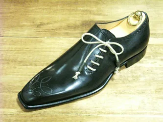 Men Dress shoes Oxfords shoes men's shoes Custom handmade shoes Genuine calf leather Color dark navy HD-J042