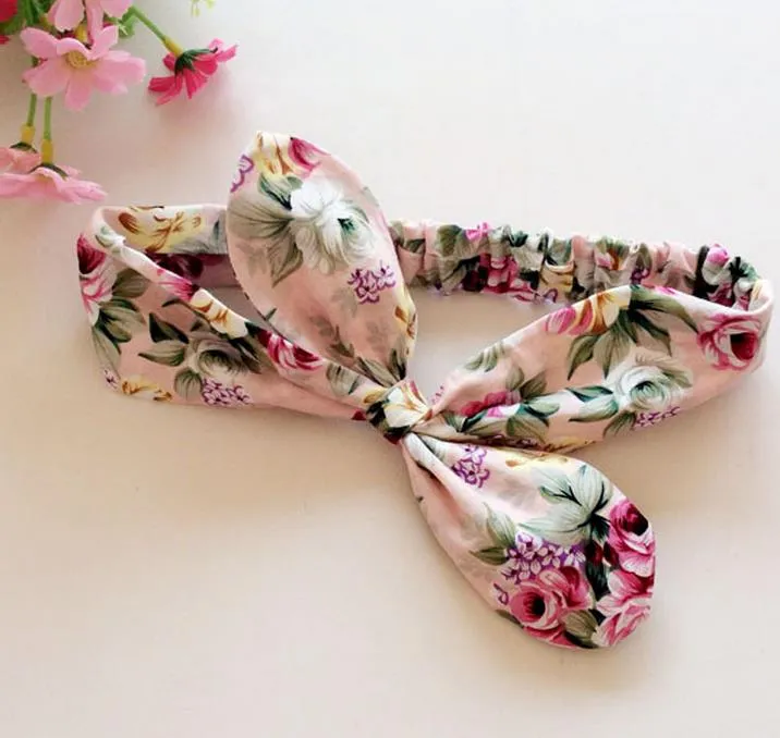 Hot Lato Niemowlę Dzieci Toddlers Baby Floral Printed Bawełniane Kociołki Spodenki Dziewczyny PP Spodnie + Bowknot Pałąk Dzieci Stroje 2 sztuk Zestawy