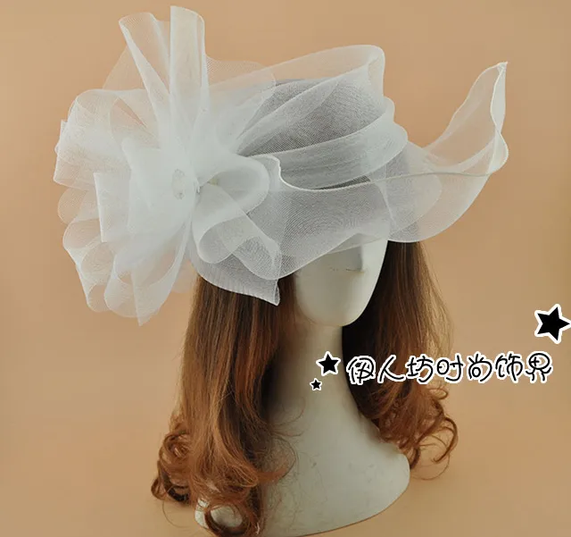 Cappelli da sposa con fiori retrò britannici Gioielli in cristallo Esagerazione Occasioni Cappelli copricapo Accessori capelli Multi colori Cappelli da sposa W286G