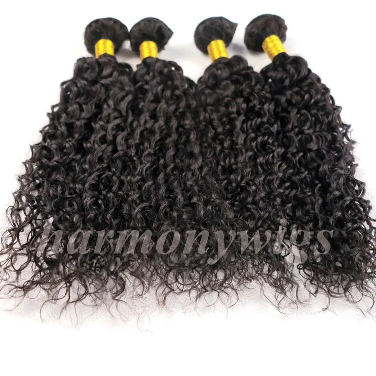 Virgin Mongolian Hair Bundles Human Hair Weaves Jerry Curly Wefts 8-34INch Obehandlad Brasiliansk Indisk Peruvian Vävning Har Extensions Mink