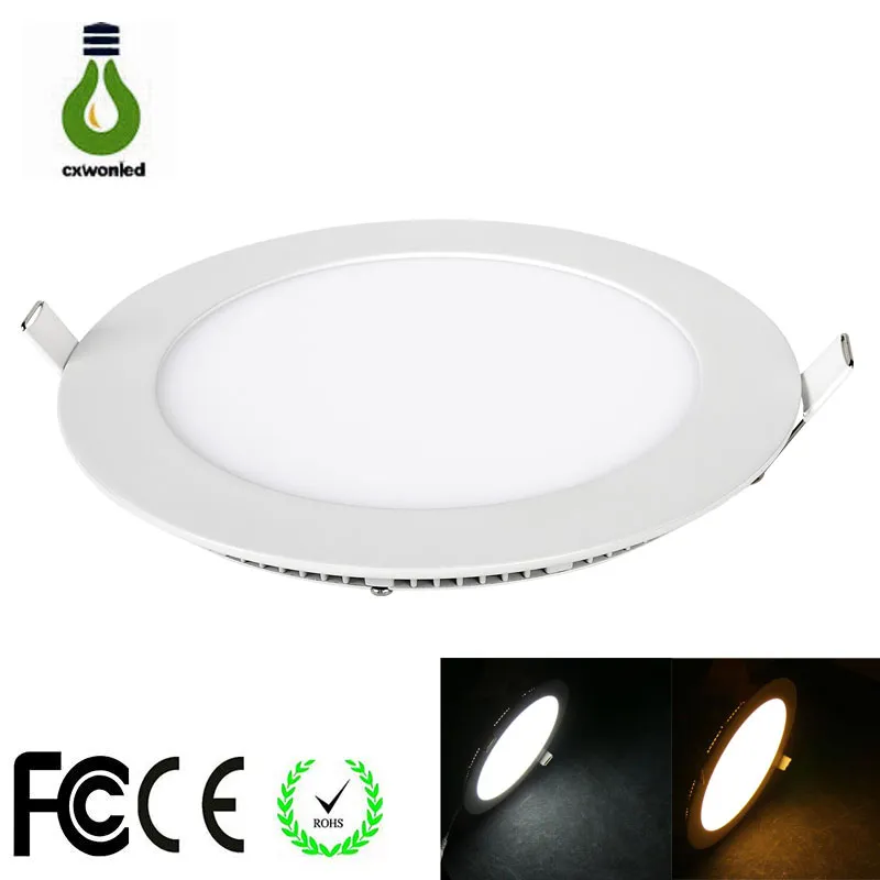 EX-Factory Prijs LED-paneel Licht rond vierkant 9W 12W 15W Plafondverlichting Natuur / Warme / Cool White Downlights voor Binnenverlichting