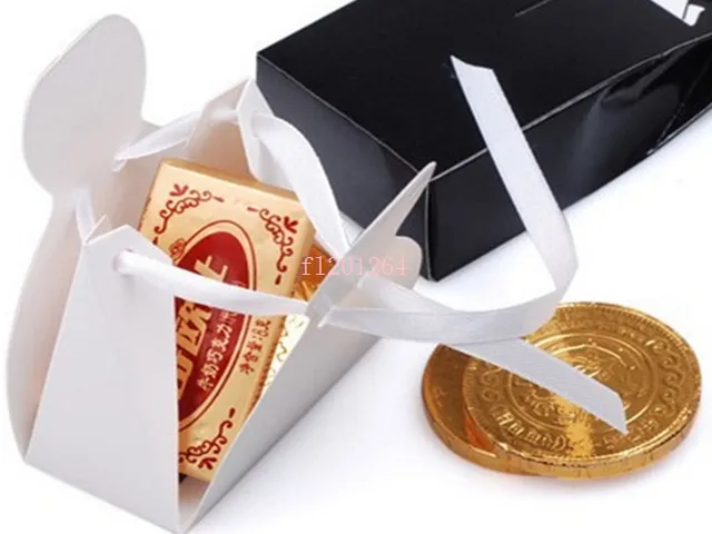 FedEx DHL Gratis frakt Nyaste Fashion Bride and Groom Box Bröllop Favor Boxes Presentförpackning Candy Box, / = 