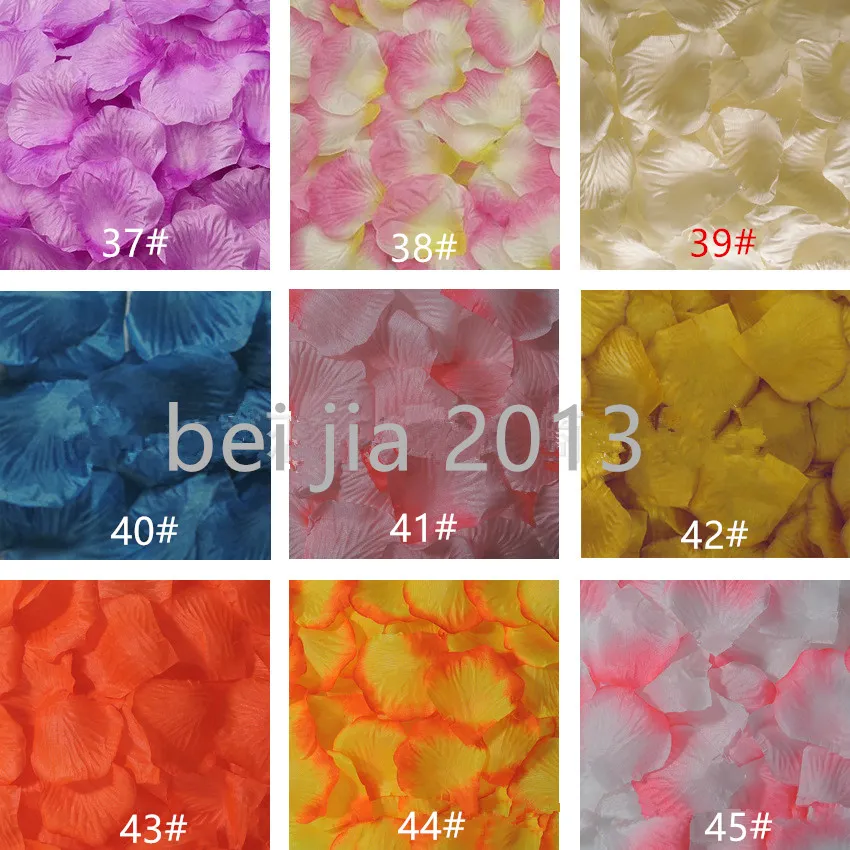 Silk Rose Flower Petals Leaves Wedding Table Decorations Wholesale Pick