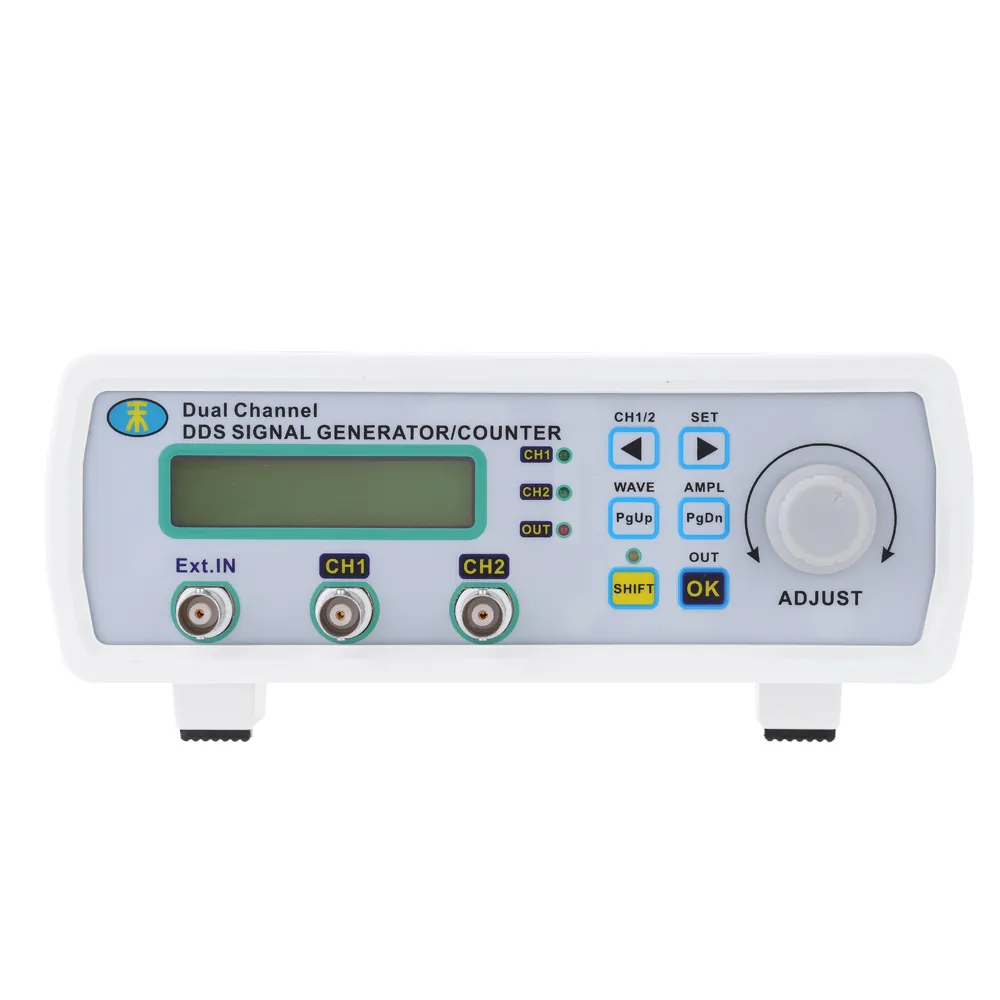 Freeshipping High Precision Digital DDS Dual-Channel Signal Source Generator Arbitry Waveform Frequency Meter 200MS / S 25MHz