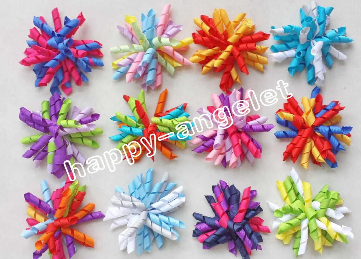 Enfants Boucles De Cheveux De Ruban Bouclés Clips Glands Fleurs Fille Corker Barrettes Korker Cheveux Pompons GYMBOREE Style Cheveux Accessoires Enfants PD007