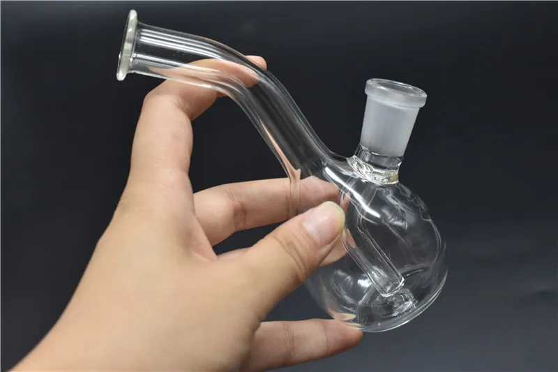 Grosso mini viagem de vidro Pequeno bongos de água mini cachimbos cair para baixo recycler rigs beaker tigela de óleo downstem bubbler perc 14mm 10mm