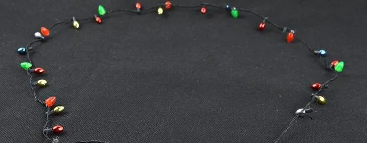 Wholesale decoration checp Led Necklaces Flashing Beaded Light Toys Christmas gift DHL Fedex 