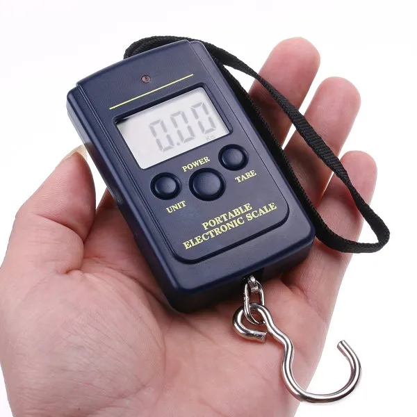 40kg Digital Luggage hanging Scale 88Lb 1410oz LCD Display fishing weight Handy scales without retail box