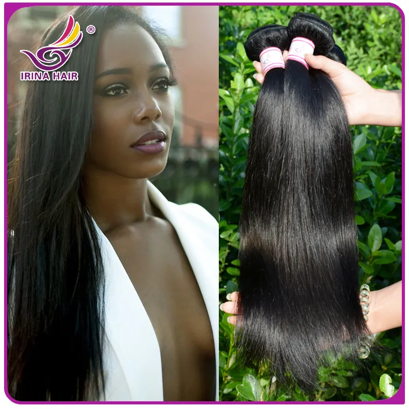 50% de desconto! Top quality 100% Cabelo Humano Weave Trama Não Processado Barato Brasileira Peruano Malaio Indiano Extensões de Cabelo Em Linha Reta 3 pacotes