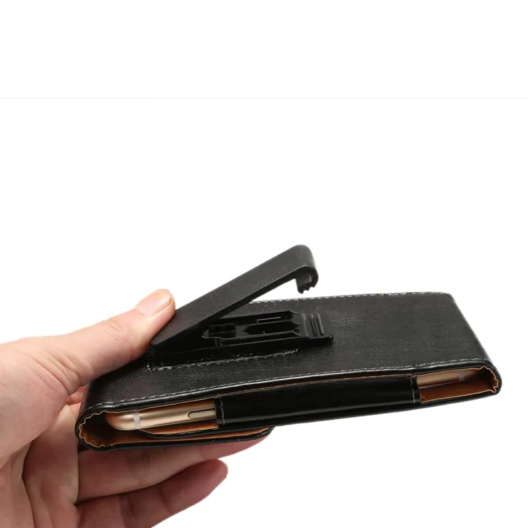 Universal Hip Holster Sheep Leather Flip Cover Falls för iPhone 14 13 12 11 XS Max XR X 8 7 6 5 SE Galaxy S23 S20 S22 S21 360 Vertikal Buckle Belt Business Men Pouch